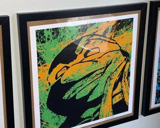 Framed & Signed 4 Piece Teenage Mutant Ninja Turtles Art Print Set