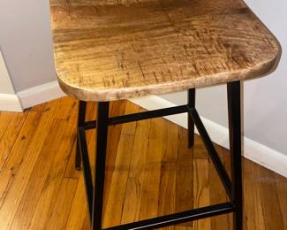 Kosas Home Pennie 27in Industrial Solid Wood Brown Counter Stools 