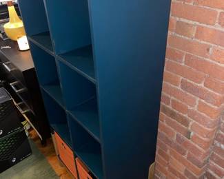Dual Bookcase W/ Bins