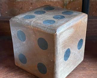 Oversized Wooden Die (Crate & Barrel)