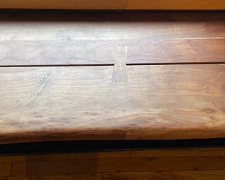 Natural Reclaimed Wood Entryway Bench W/ Underneath Storage
