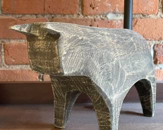 Bull Ebonized Decor By Crate & Barrel