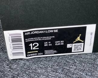 Nike Air Jordan 1 Low SE DH6931 001 (Size 12) W/ Box