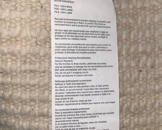 Crate & Barrel Bahillo Black & White Geometric Rug 8’ x 10’ 