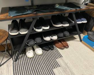 Mid-Century Modern Industrial Style 3 Tier Shoe Rack