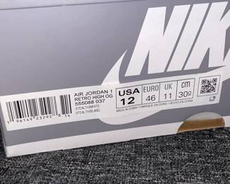 Nike Air Jordan 1 Retro High OG 555088 037 Stealth/White (Size 12) W/ Box