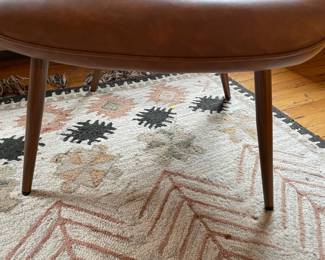 Yaheetech Brown Leather Wingback Accent Chair