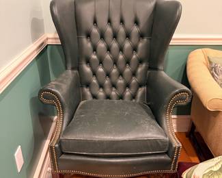 Leather Wing back chair