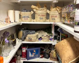 Set of canisters and monthly doll collectibles