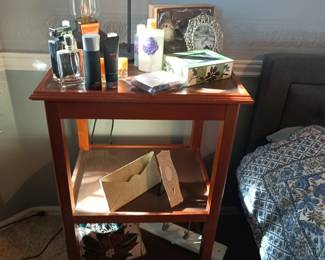 Rolling cart and beauty products