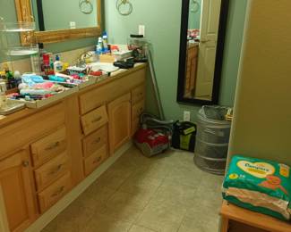 Oh, another bathroom full of makeup and mouthwash!