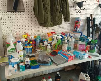 Household cleaning products and protective gear