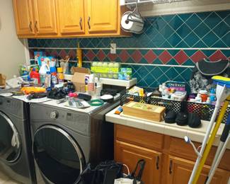 More cleaning products.  Washer and Dryer not for sale