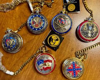 PRESALE ITEM #34 Franklin Mint Confederate Heroes Pocket Watches $30 EACH