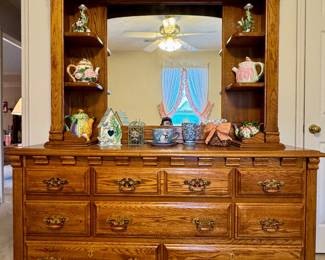 PRE-SALE ITEM #7 - Oak Dresser w/Mirror by Webb  $