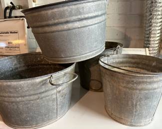 Antique Galvanized Buckets
