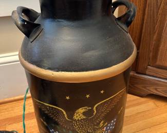 Decorated Antique Milk Can