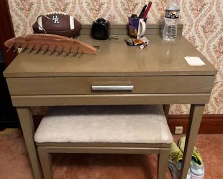 Small MCM vanity and stool