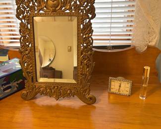 French regency gilded vanity mirror