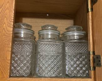 60s/70s Anchor Hocking Wexford Canisters - 6 available 