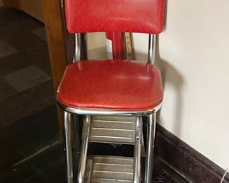 Vintage Iconic MCM Costco Stylaire red Vinyl stool/seat