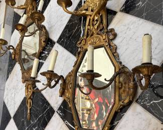French Gilt Bronze mirrors