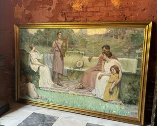 Rare, Tiffany Studios memorial window painting NYC