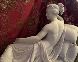 French Empire carved marble