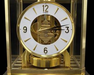 1982 Jaeger-LeCoultre Atmos Swiss Made Mantel Clock with Original Paperwork