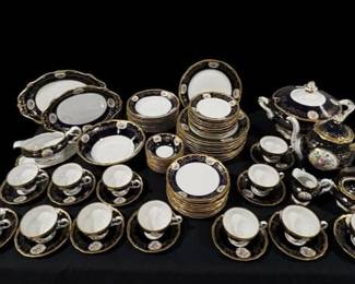 Echt Weimar Porzellan -Kobalt 91 pc Fine China Set Katherine 7466