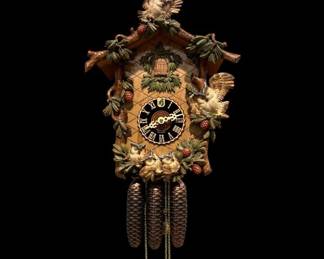 German black Forest Owl Cuckoo Clock #536/1000 Produced with Documents & Orig. Box