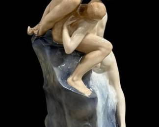 Royal Copenhagen #1132 Man & Woman Porcelain Sculpture by Theodor Lundberg