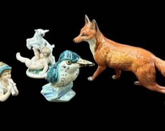 Lot of 4 Vintage/Antique Porcelain Figures Beswick, Stangl, Germany, Austria