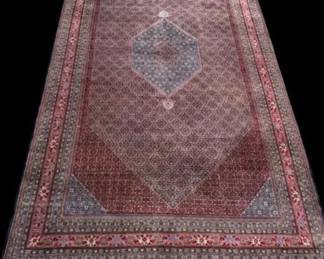 16' X 29' Fully Restored & Bound Bijar Area Rug with Diamond Center