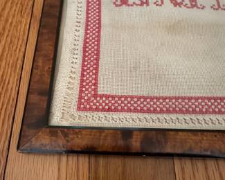 H14 - $225. 1896 Sampler. Framed it measures 19.5" x 18". 