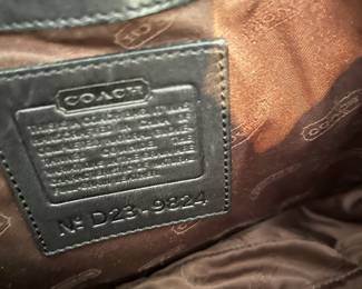 H45 - $65. Vintage Coach Y2K 9824 Legacy West Saddle Crossbody Bag. Black Leather. 