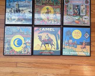 H10 - $90 ALL. J S Staedtler Pencil Advertising. Out of the frame they are glossy paper like a poster - nothing on the backs. Great colorful Pencil Art! 