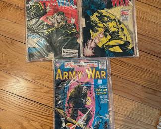 H104 - $25. Our Army At War Comics- 3 issues #46, #50, #64. 