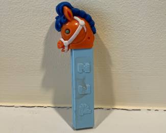 H84 - $20. Vintage Pony Go Round Circus Orange Head Pez Dispenser. 