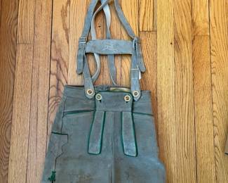 H82 - $45. Childs Small Lederhosen. Has stains / wear. 