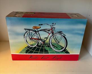 H38 - $20. Vintage 1990 Schwin Black Phantom Xonex 1:6 Scale Die Cast Model Bike in Original Box. 