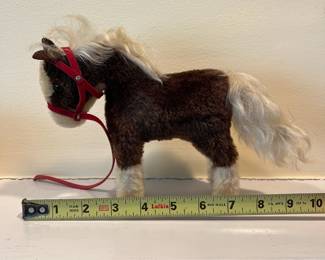 H80 - $35. Vintage Steiff Ferdy Play Horse. 1960s mohair. No tag but has the whole in the ear. 