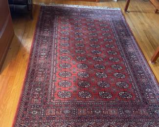 H26 - $375. Karastan Wool Area Rug. "Antique Bokhara" #734. 5.9 x 9'. Was used in an office under a desk -  