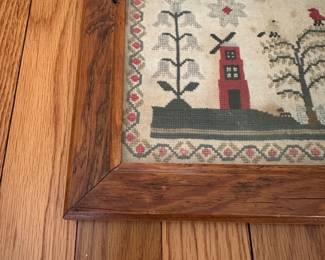 H15 - $275. Annabella Macintyre 1850 Sampler. Measures 13.5" square. 