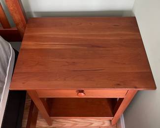 H31 - $175 PAIR of Ethan Allen Nightstands. Measures 23" wide x 17" deep x 28" tall. One is in very good condition and one has more surface wear. 