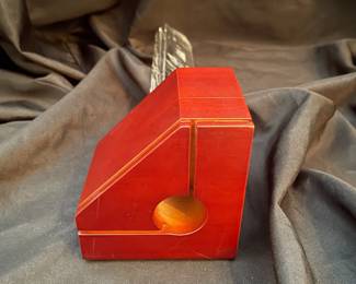 H95 - $100. "Harmonics Award" Column of Starphire Crystal designed by Susan Jacobs Lockhart in the spirit of Frank Lloyd Wright. Measures 15.5" tall. Etched on both sides showing various designs depending on viewpoint. Base has a hole and can be lighted. 