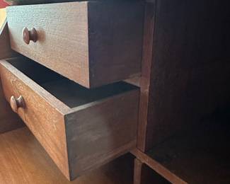 H8 - $325. Antique Secretary. Measures 44" wide x 21" deep x 40.5" tall. 33" deep with desk out. 