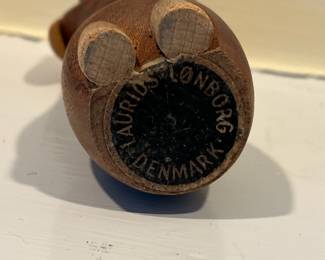 H81 - $40. MCM Laurids Lonborg Denmark Teak Dog / Puppy. Approx 4" tall. 