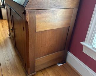 H8 - $325. Antique Secretary. Measures 44" wide x 21" deep x 40.5" tall. 33" deep with desk out. 