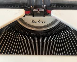 H41 - $180. Olympia 1970s SM9 Deluxe Typewriter. Wide Carriage with Case. Works. 